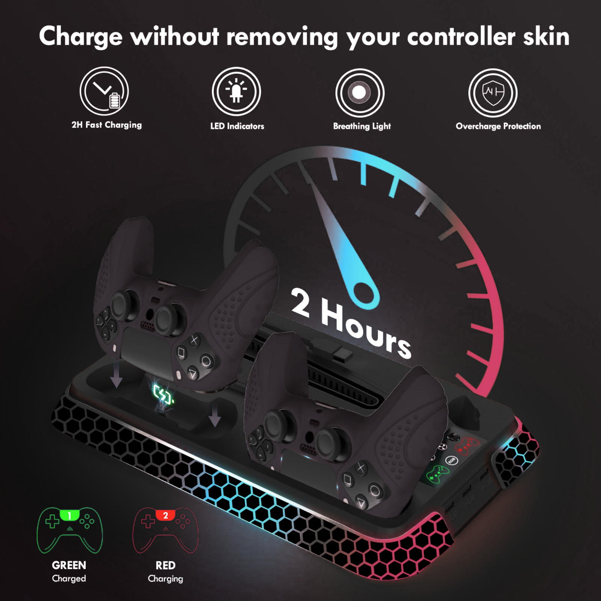 AIOStand™️ Cooling Stand Base for PS5 Slim/Pro