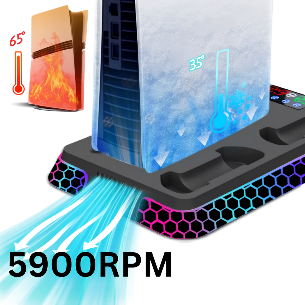 AIOStand™️ Cooling Stand Base for PS5 Slim/Pro