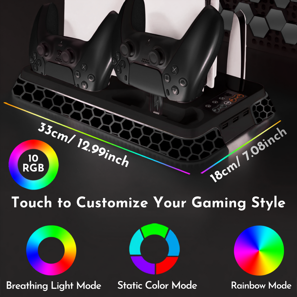AIOStand™️ Cooling Stand Base for PS5 Slim/Pro
