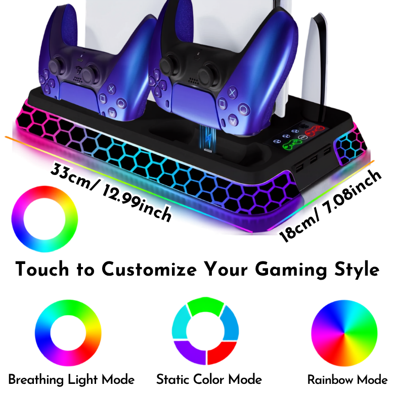 AIOStand™️ Cooling Stand Base for PS5 Slim/Pro