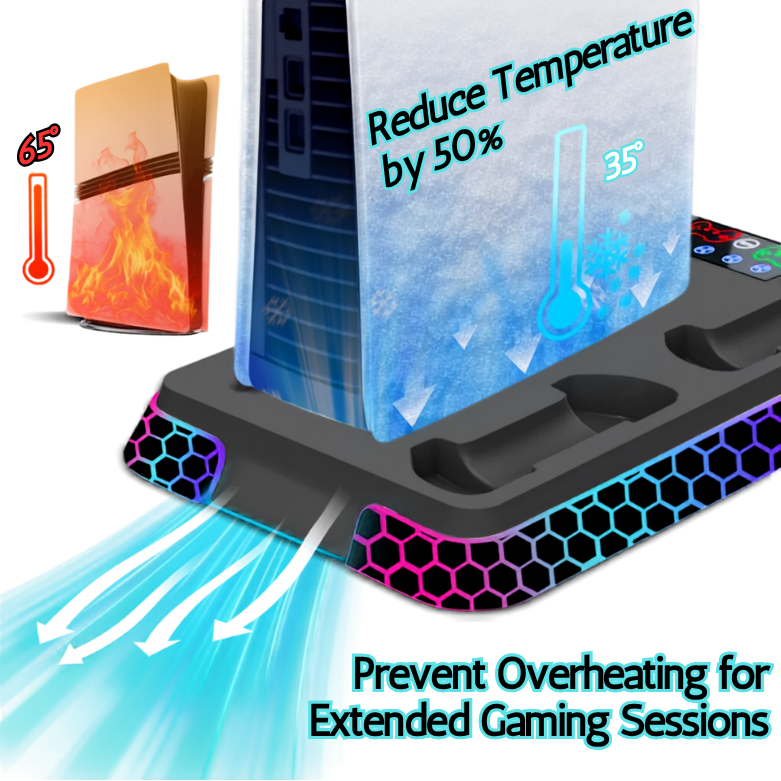 AIOStand™️ Cooling Stand Base for PS5 Slim/Pro
