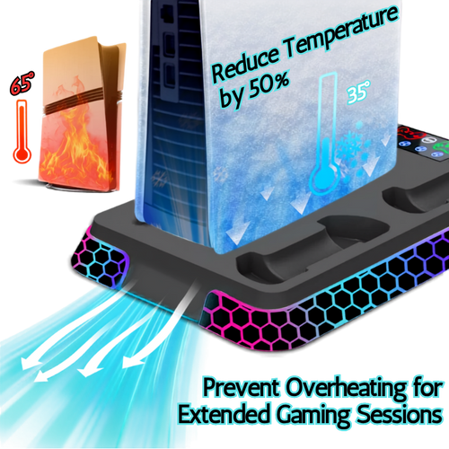 AIOStand™️ Cooling Stand Base for PS5 Slim/Pro